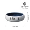 Miska Goro White Blue 165 mm, 650 ml