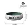 Miska Goro White Green 195 mm, 1000 ml