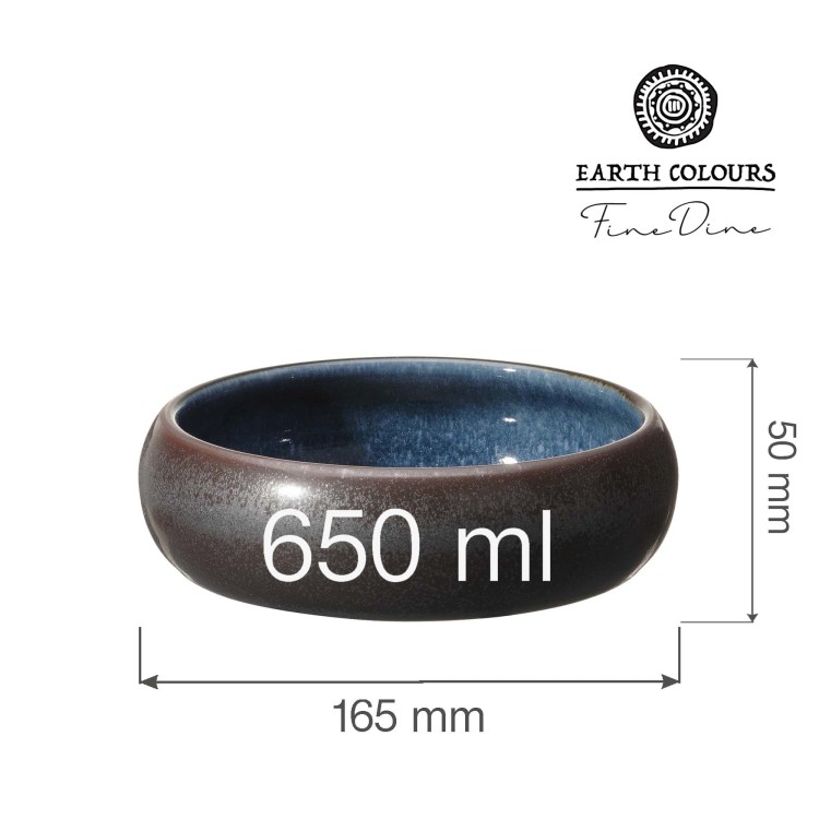 Miska Goro Brown Blue 165 mm, 650 ml