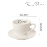 Filiżanka elegancka ze spodkiem do espresso Crema 70 ml