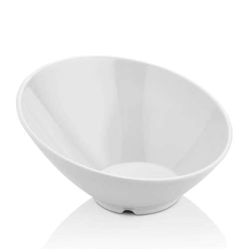 Miska skośna z melaminy, biała, 262x(h)138 mm
