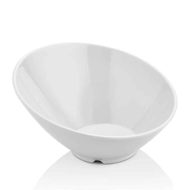 Miska skośna z melaminy, biała, 262x(h)138 mm