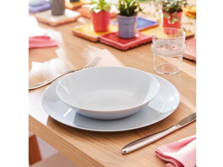 Talerz głęboki 20 cm szary Granit Diwali LUMINARC