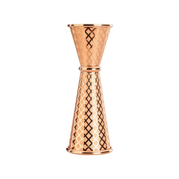 Miarka barmańska w stylu japońskim Diamond Lettice, miedź, BarFly, 30/60ml