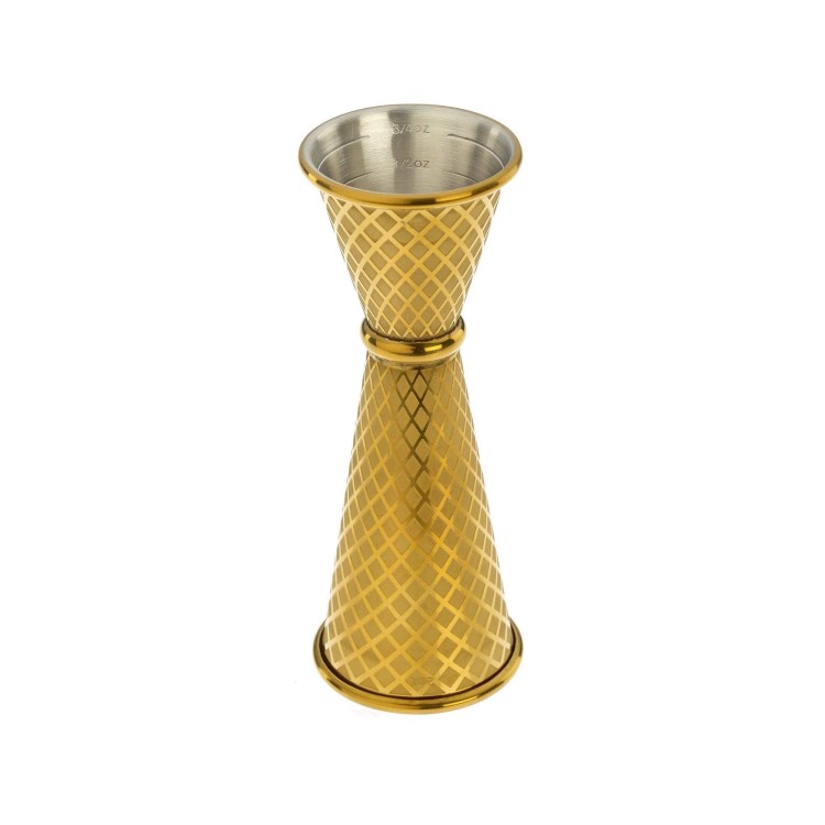 Miarka barmańska w stylu japońskim Diamond Lettice, złota, BarFly, 30/60ml