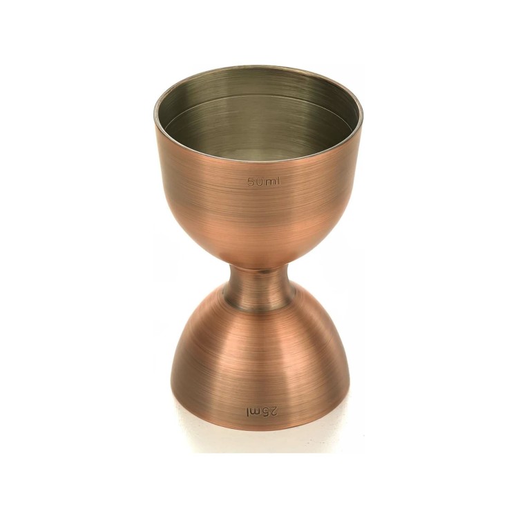 Miarka barmańska Bell z prostą krawędzią, antyczna miedź, BarFly, 25/50ml