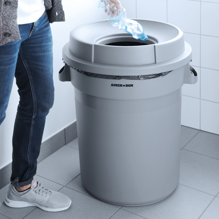 Kontener okrągły na odpadu, AmerBox, 80L, ø490x(H)620