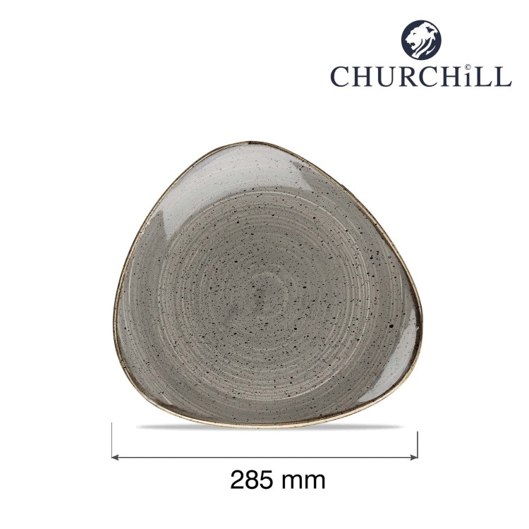 Talerz trójkątny Stonecast Peppercorn Grey 285 mm