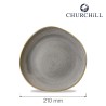 Talerz płytki o organicznym ksztalcie Stonecast Peppercorn Grey 210 mm