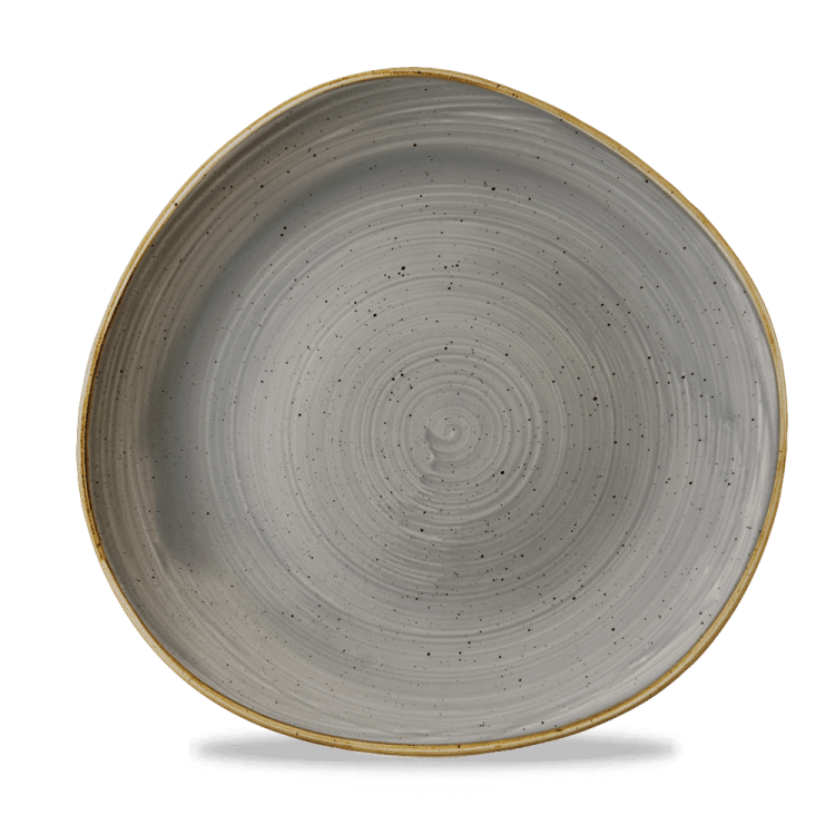 Talerz płytki o organicznym ksztalcie Stonecast Peppercorn Grey 286 mm
