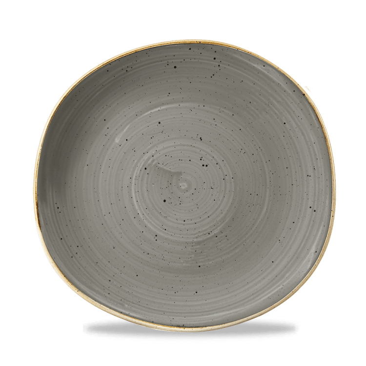 Talerz płytki o organicznym ksztalcie Stonecast Peppercorn Grey 264 mm