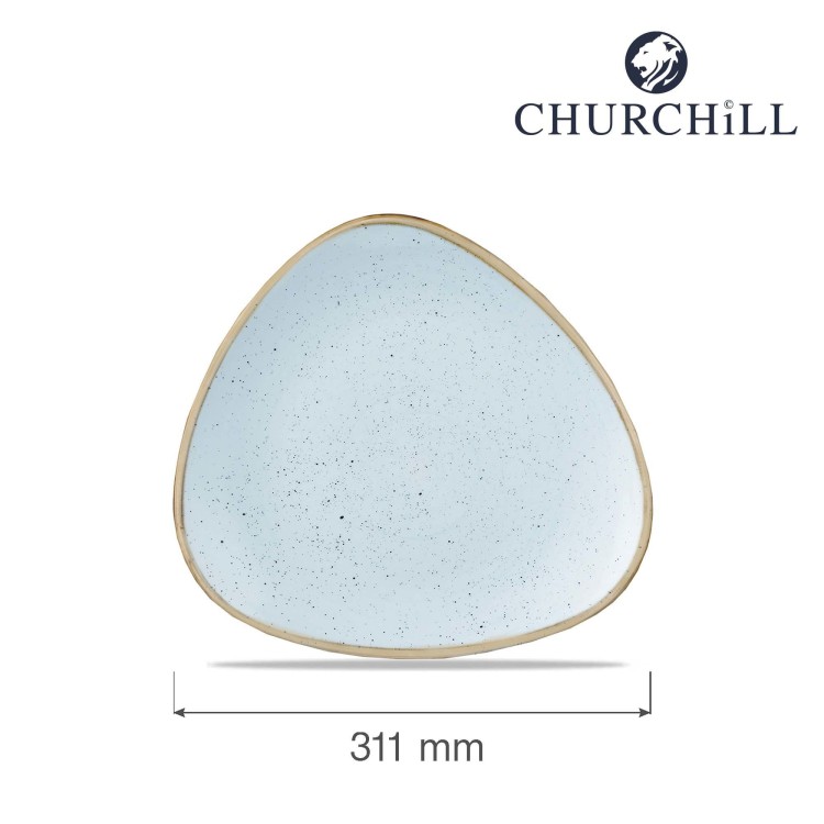 Talerz trójkątny Stonecast Duck Egg Blue 311 mm
