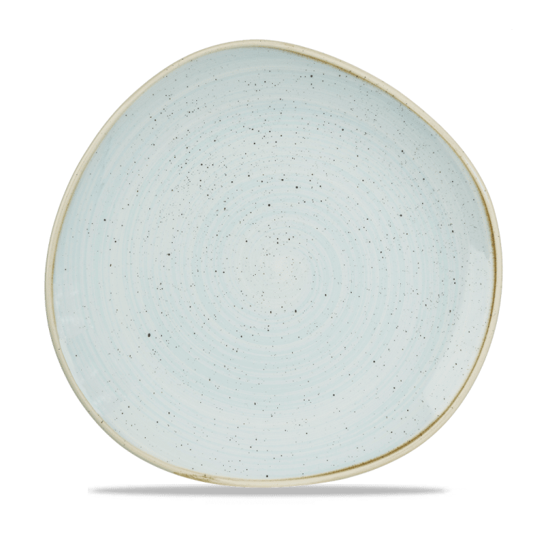 Talerz płytki o organicznym kształcie Stonecast Duck Egg Blu 286 mm