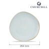 Talerz płytki o organicznym kształcie Stonecast Duck Egg Blu 264 mm