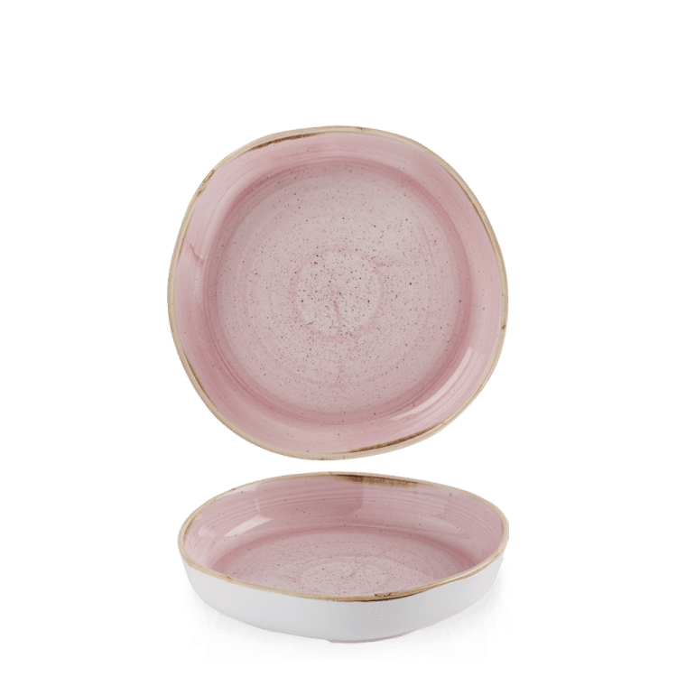 Talerz organiczny z wysokim rantem Stonecast Petal Pink, 200mm