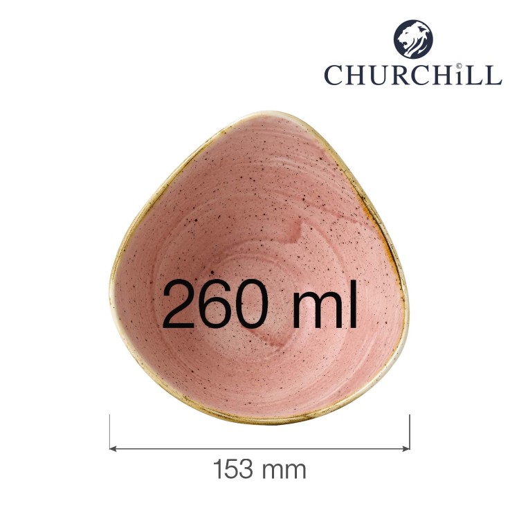 Miska trójkątna Stonecast Petal Pink 153 mm, 260 ml