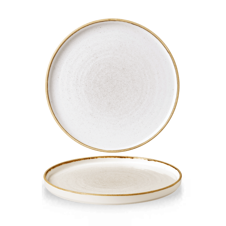 Talerz płytki z rantem Stonecast Barley White 260 mm x (H)20