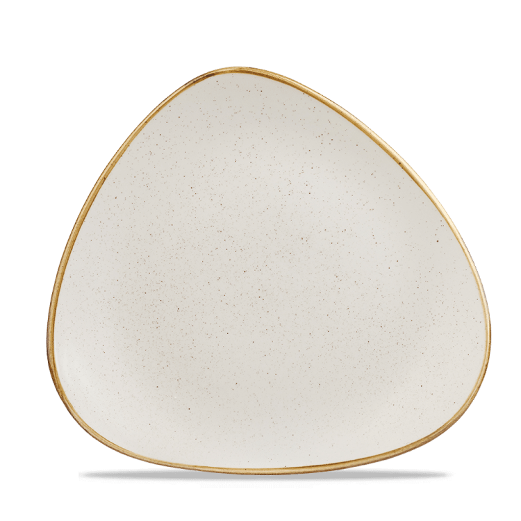 Talerz trójkątny Stonecast Barley White 229 mm