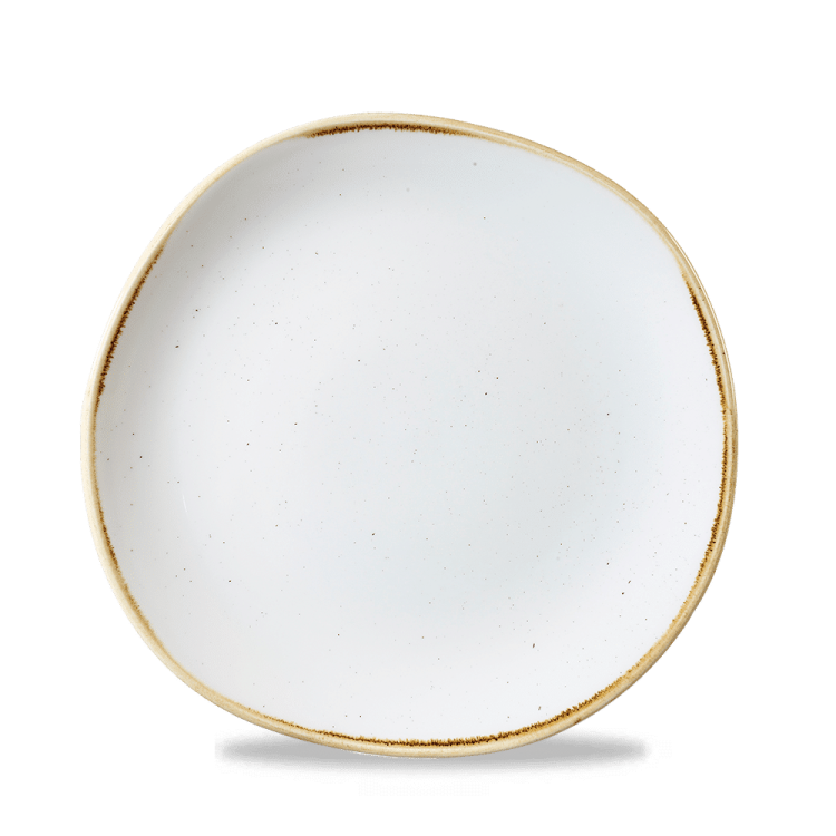Talerz płytki o organicznym kształcie Stonecast Barley White 210 mm