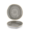Talerz organiczny z wysokim rantem Stonecast Peppercorn Grey, 230mm