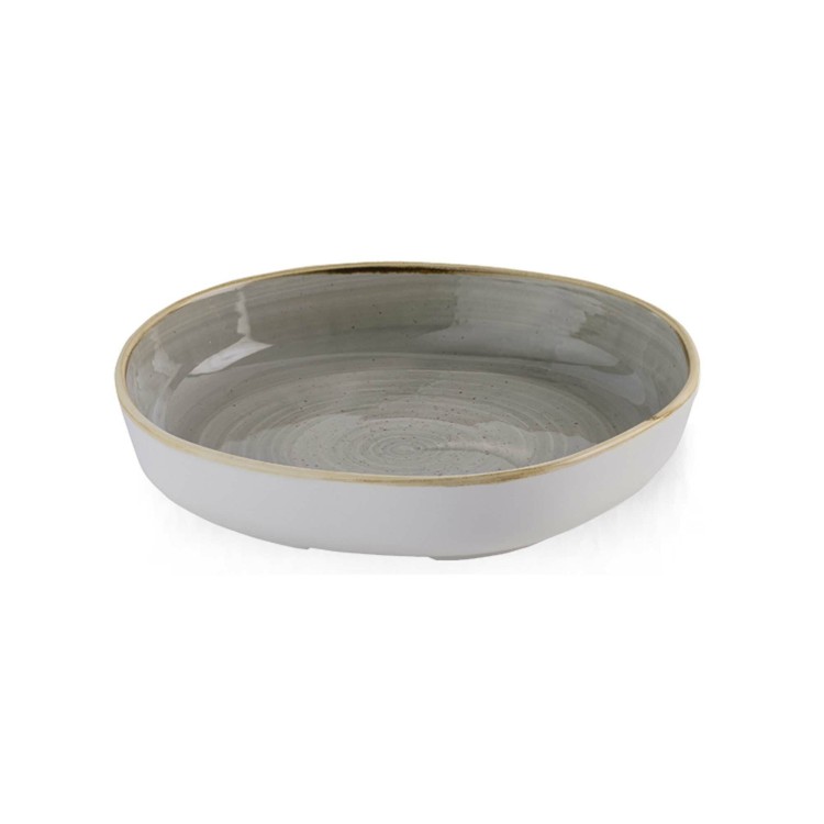 Talerz organiczny z wysokim rantem Stonecast Peppercorn Grey, 230mm