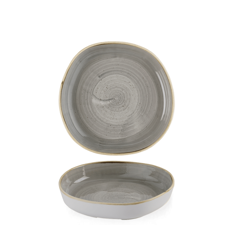 Talerz organiczny z wysokim rantem Stonecast Peppercorn Grey, 200mm