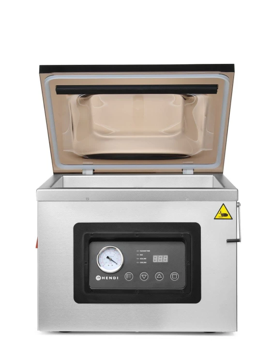 Pakowarka próżniowa komorowa 410, HENDI, Profi Line, listwa zgrzewająca 410 mm, 230V/1100W, 510x625x(H)455mm
