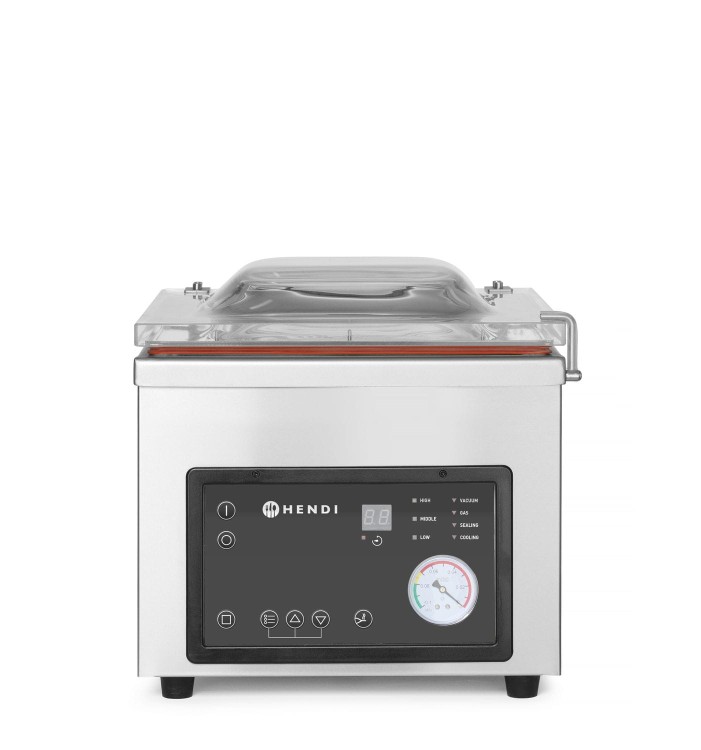 Pakowarka próżniowa - komorowa, HENDI, Profi Line, listwa zgrzewająca 260 mm, 230V/370W, 330x480x(H)360mm