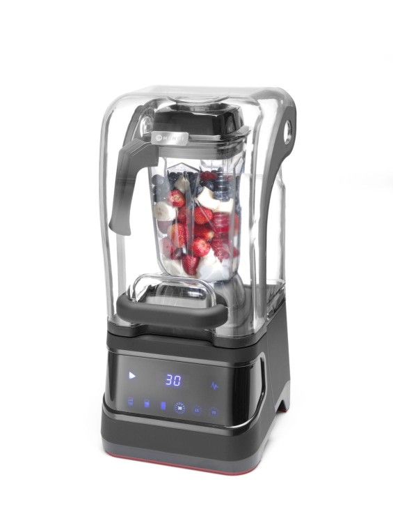 Blender barmański elektroniczny z obudową wyciszającą, HENDI, 2,5L, czarny, 220-240V/1680W, 250x300x(H)546mm