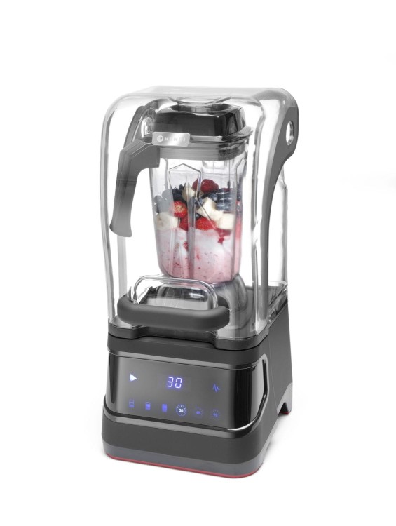 Blender barmański elektroniczny z obudową wyciszającą, HENDI, 2,5L, czarny, 220-240V/1680W, 250x300x(H)546mm