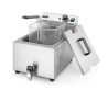Frytownica manualna z kranem spustowym, 8 l, HENDI, Profi Line, 8L, jasnoszary, 230V/3500W, 305x515x(H)354mm