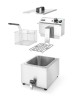 Frytownica manualna z kranem spustowym, 8 l, HENDI, Profi Line, 8L, jasnoszary, 230V/3500W, 305x515x(H)354mm