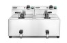 Frytownica manualna z kranem spustowym, 2 × 8 l, HENDI, Profi Line, 16L, 230V/7000W, 610x515x(H)369mm
