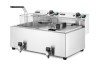 Frytownica manualna z kranem spustowym, 2 × 8 l, HENDI, Profi Line, 16L, 230V/7000W, 610x515x(H)369mm