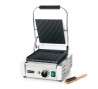 Grill kontaktowy pojedynczy, HENDI, góra i dół ryflowane, 230V/1800W, 310x375x(H)216mm