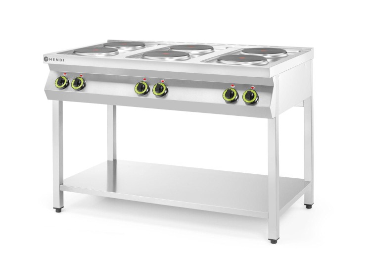 Kuchnia elektryczna 6-płytowa na podstawie otwartej, HENDI, Kitchen Line, 400V/15600W, 1200x700x(H)900mm
