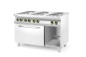 Kuchnia elektryczna 6-płytowa z konwekcyjnym piekarnikiem elektrycznym GN 1/1, HENDI, Kitchen Line, 400V/18600W, 1200x700x(H)900mm