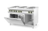 Kuchnia elektryczna 6-płytowa z konwekcyjnym piekarnikiem elektrycznym GN 1/1, HENDI, Kitchen Line, 400V/18600W, 1200x700x(H)900mm