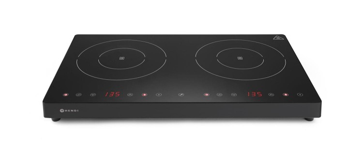 Kuchenka indukcyjna podwójna, HENDI, Kitchen Line, 230V/3500W, 608x405x(H)54mm