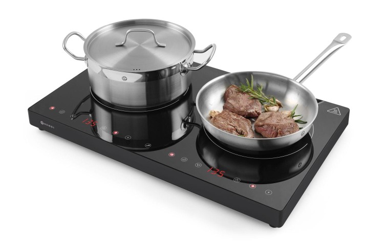 Kuchenka indukcyjna podwójna, HENDI, Kitchen Line, 230V/3500W, 608x405x(H)54mm