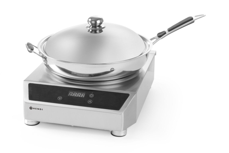 Wok indukcyjny 3500, HENDI, Profi Line, kuchenka, 230V/3500W, 340x450x(H)130mm