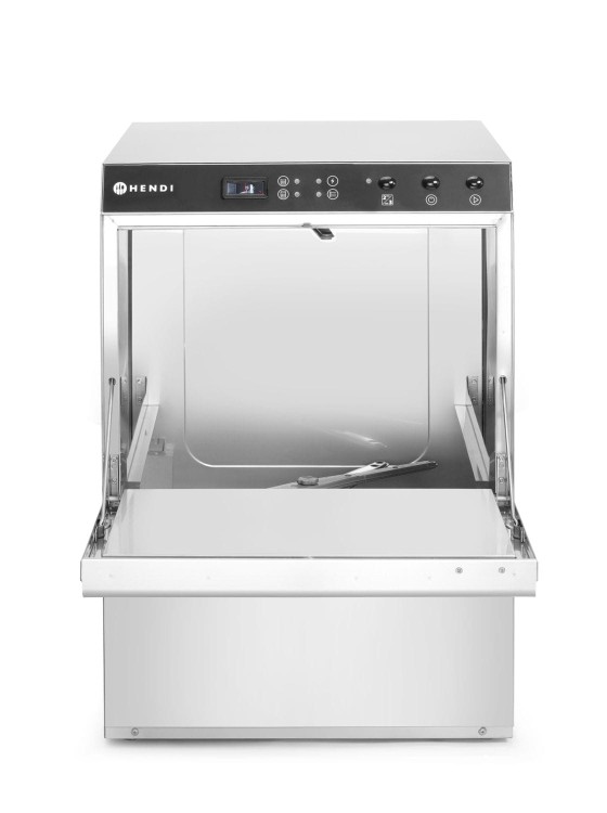 Zmywarka 50x50 Doppio, HENDI, z dozownikiem detergentu i pompą spustową, 400V/4900W