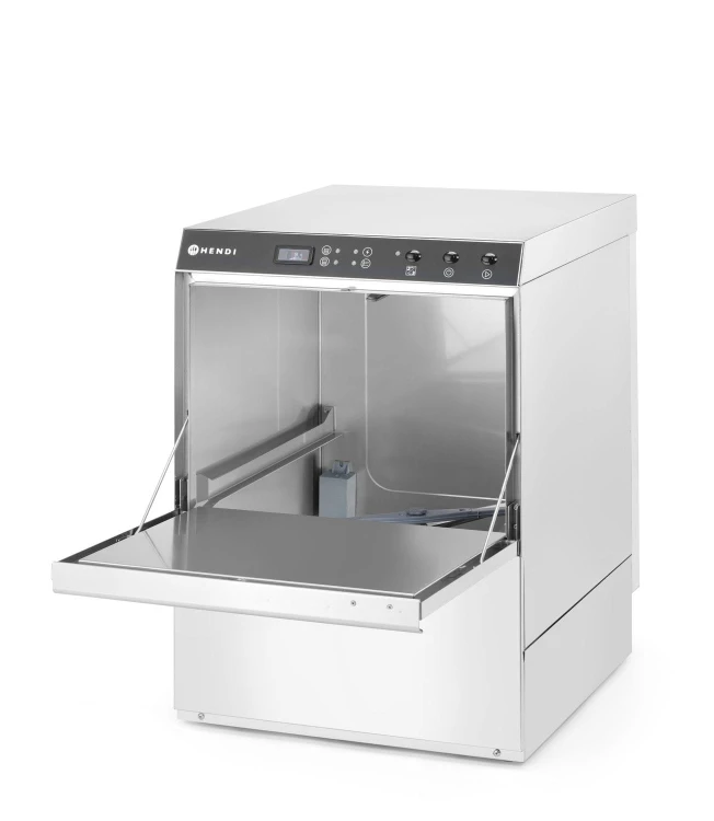Zmywarka 50x50 Doppio, HENDI, z dozownikiem detergentu i pompą spustową, 400V/4900W