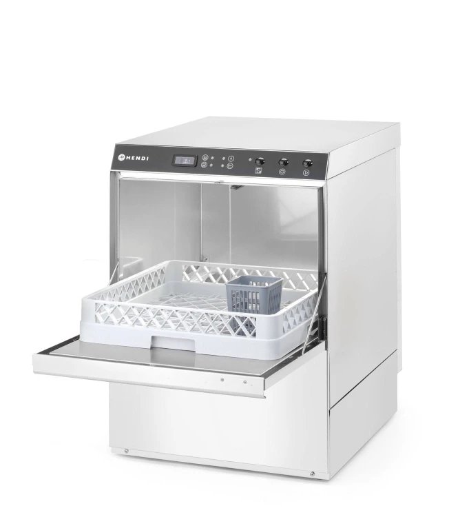Zmywarka 50x50 Doppio, HENDI, z dozownikiem detergentu i pompą spustową, 400V/4900W