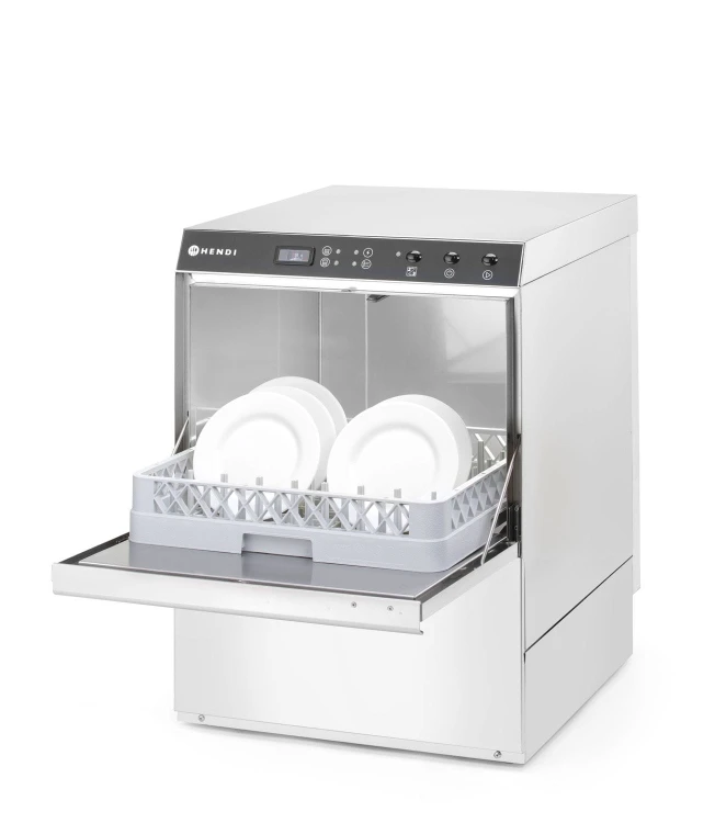 Zmywarka 50x50 Doppio, HENDI, z dozownikiem detergentu i pompą spustową, 400V/4900W
