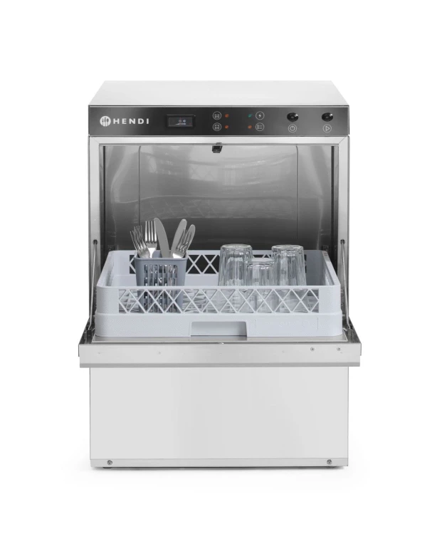 Zmywarka do naczyń 50x50 – sterowana elektromechanicznie, HENDI, z dozownikiem detergentu, 230V/3600W, 600x570x(H)830mm