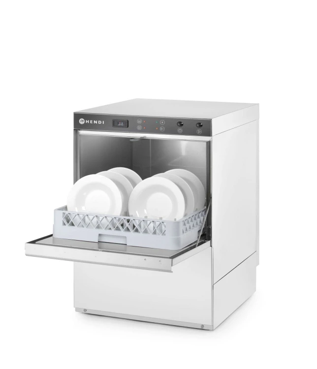 Zmywarka do naczyń 50x50 – sterowana elektromechanicznie, HENDI, z dozownikiem detergentu, 230V/3600W, 600x570x(H)830mm