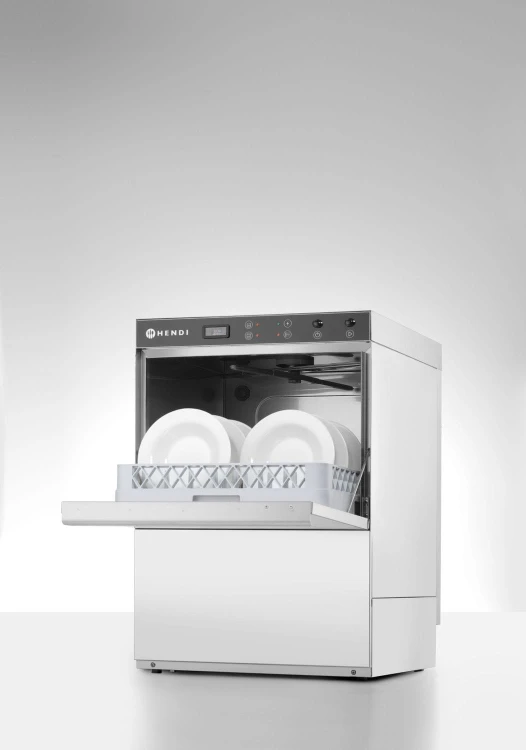 Zmywarka do naczyń 50x50 – sterowana elektromechanicznie, HENDI, z dozownikiem detergentu, 230V/3600W, 600x570x(H)830mm