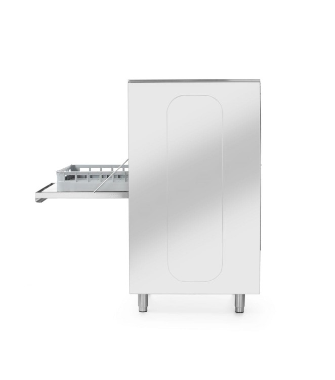 Zmywarka do garnków i tac 50x60 – sterowana elektronicznie, z dozownikiem detergentu i pompą spustową, HENDI, 400V/7100W, 595x777x(H)1335mm
