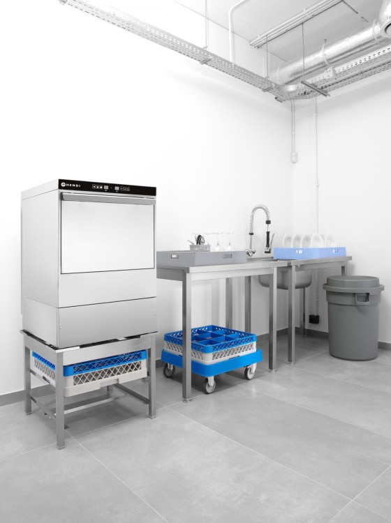 Zmywarka do naczyń 50x50 – sterowana elektronicznie, HENDI, 400V/6600W, 570x600x(H)830mm
